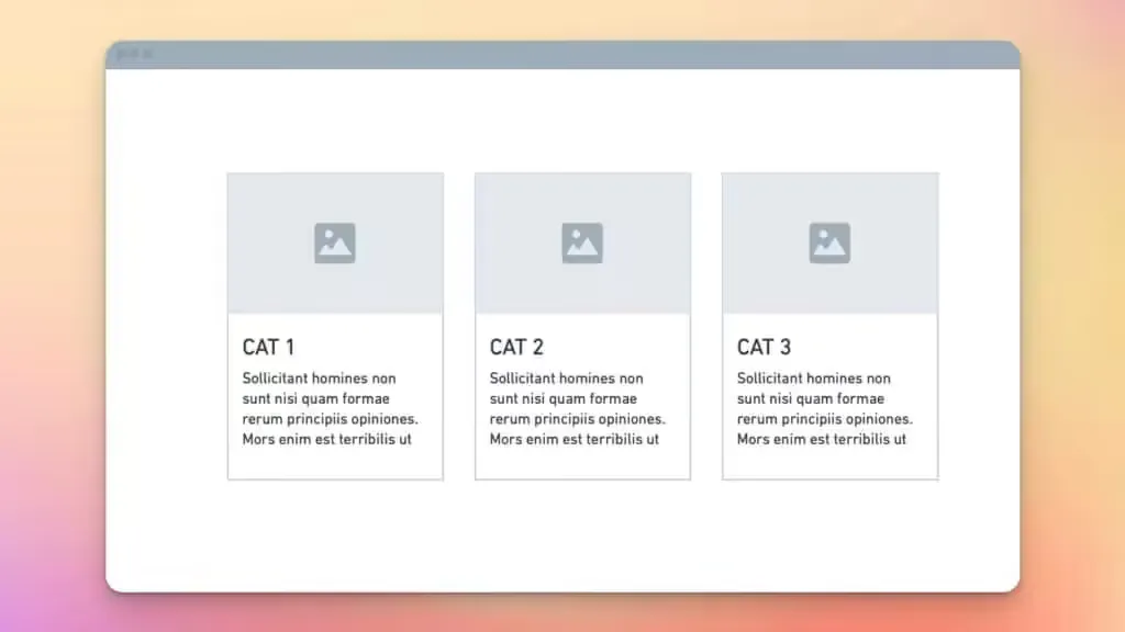 Mockup von einer Katzenauflistung