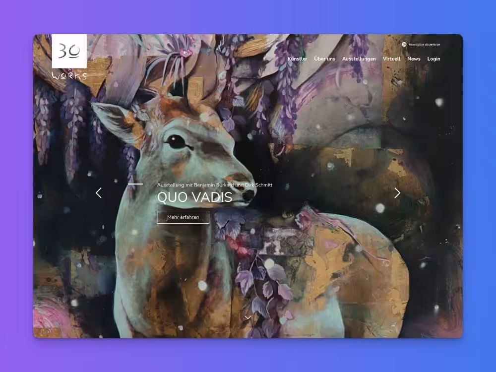 Die Startseite von 30works