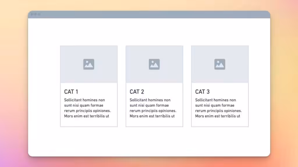 Mockup von einer Katzenauflistung