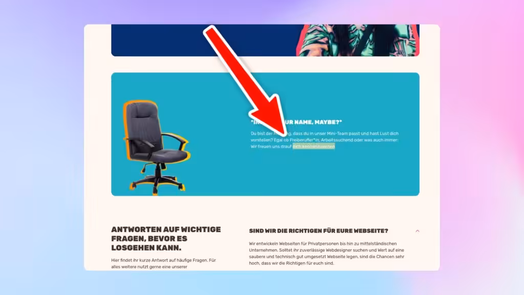 Anker Links ohne ID Symbolbild
